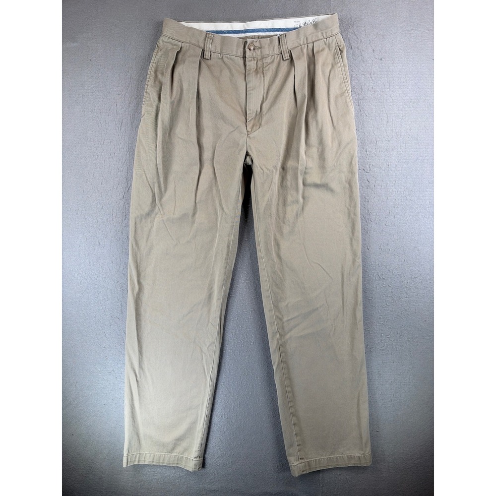 Polo Ralph Lauren Mens Classic Fit Pleated Chinos Tan Khaki Pants 32x32